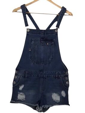 BOOTLEGGER McCoy ripped denim shortall jeans shorts The real romper funky